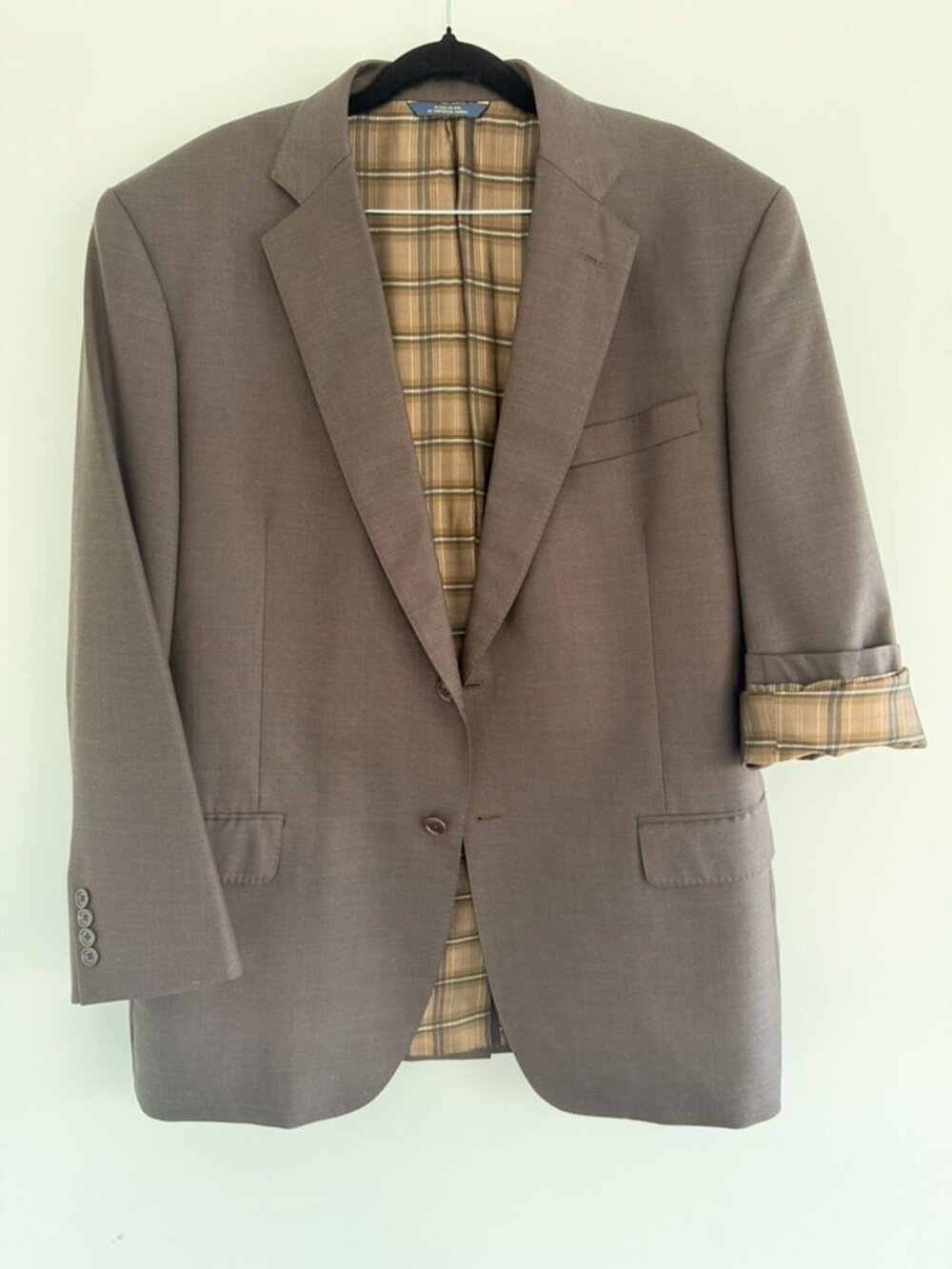 Brooks Brothers Custom Tailored Brown Wool Blend Sport Coat Blazer